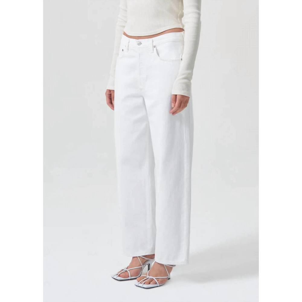 NEW AGOLDE low slung baggy in milkshake